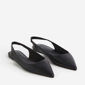 H&M Black Slingback Flats Sz. 7
